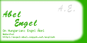 abel engel business card